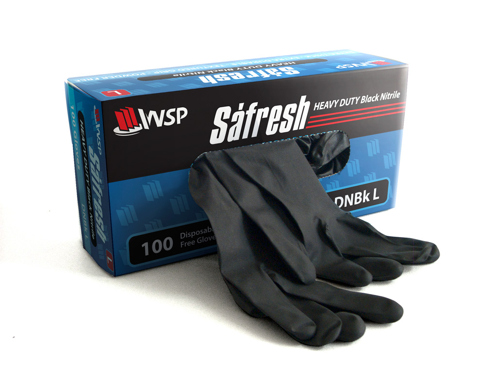 Nitrile Gloves Large - Black Heavy Duty
